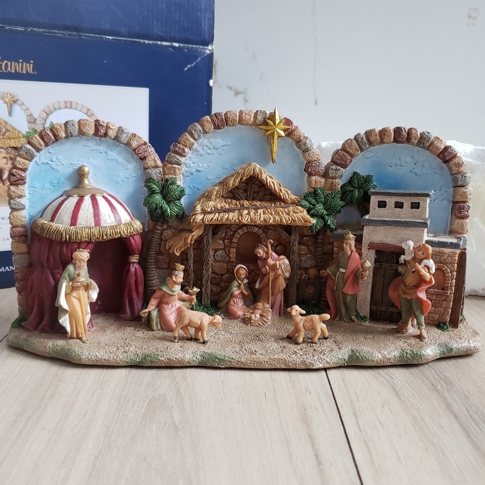 Fontanini Nativity Music Box Away in the‎ Manger Heirloom Roman Inc 58714